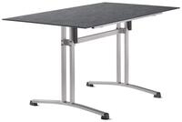 SIEGER Gastro-Tisch mit S&auml;ulenklapp-Gestell und Polytec&reg; Platte, Gestell Graphit,