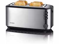 SEVERIN Automatik-Langschlitztoaster, Toaster mit Brötchenaufsatz, hochwertiger