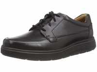 Clarks Herren Un Abode Ease Oxford Schuh, Black Leather, 46 EU Weit