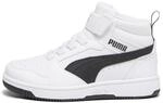 PUMA Unisex Kinder Rebound V6 Mid Ac+ Ps Sneaker, Puma White Puma Black, 30 EU