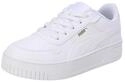 PUMA M&auml;dchen Carina Street Ps Sneaker, Puma White Puma White Puma Gold, 33 EU