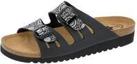 Lico BIOLINE LADY Damen Pantoletten, Schwarz/ Silber, 42 EU
