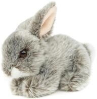 Uni-Toys - Hase, liegend (grau) - 18 cm (L&auml;nge) - Pl&uuml;sch-Kaninchen -...