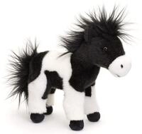 Uni-Toys - Pferd schwarz-wei&szlig;, stehend - 23 cm (H&ouml;he) - Pl&uuml;schtier, Kuscheltier