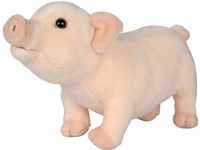 Uni-Toys - Schwein rosa - 28 cm (Länge) - Plüsch-Schweinchen, Ferkel -...