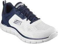 Skechers Herren Track Broader Sneaker, Off-White Engineered Mesh Pu Navy Trim, 43 EU