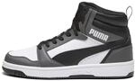 PUMA Unisex Rebound V6 Turnschuhe, Puma White Puma Black Shadow Gray, 42.5 EU