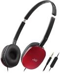 JVC HA-S160M-R - Flats Faltbarer und kompakter Kopfh&ouml;rer in Glossy Trendfarbe, mit