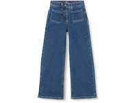 s.Oliver Junior Girl's Jeans, Wide Leg, Blue Denim, 104