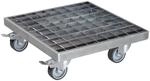 WAGNER Pflanzenroller Industrial Style 29 x 29 x 9,5 cm I Blumenroller f&uuml;r