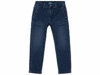 s.Oliver Jungen 2132129 Jeans Hose, Regular Fit Tapered Leg, Blau , 134