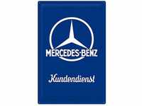Nostalgic-Art Retro Blechschild, 15 x 20 cm, Mercedes-Benz – Kundendienst –
