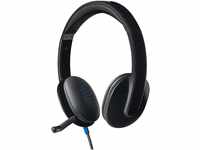 Logitech H540 Kopfhörer mit Mikrofon, Stereo-Headset, Verstellbares Mikrofon...