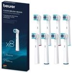 Beurer TB 30/50 Aufsteckb&uuml;rsten f&uuml;r elektrische Zahnb&uuml;rste, Clean, 8 St&uuml;ck,