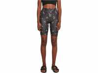 Urban Classics Damen TB4791-Ladies Soft AOP Cycle Yoga-Shorts, blackfloret, M