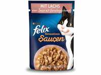 FELIX Sensations Saucen Katzenfutter nass mit Lachs in einer Sauce mit