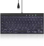 Perixx PERIBOARD-429 DE Kompakte Kabelgebundene Tastatur, Wei&szlig;e