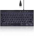 Perixx PERIBOARD-429 Mini-Tastatur mit Hintergrundbeleuchtung, schlankes und leichtes