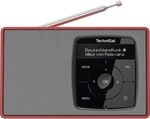 TechniSat DIGITRADIO 2 - Tragbares DAB+/UKW-Radio mit Akku, Rot/Silber | mit