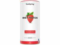 foodspring Whey Protein Pulver Erdbeere – Mit 23g Eiweiß zum Muskelaufbau,