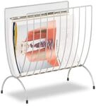 Relaxdays Zeitungsst&auml;nder Metall, Zeitungshalter stehend, Zeitschriftensammler