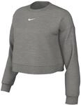 Nike DQ5761-063 W NSW PHNX FLC OOS Crew Sweatshirt Damen DK Grey Heather/SAIL Gr&ouml;&szlig;e