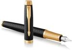 Parker IM F&uuml;ller | Premium Black | F&uuml;llfederhalter mit feiner Feder | blaue...