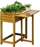 Outsunny Hochbeet Blumenkasten Pflanzkasten Holz Braun 64 x 63 x 74,5 cm
