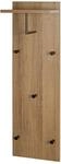 HAKU Wandgarderobe eiche, schwarz, MDF, Metall - Ma&szlig;e: B 30 x H 100 x T 20 cm,