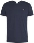 Gant Herren Slim Shield V-Neck T-Shirt T Shirt, Evening Blue, XL EU