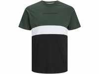 JACK & JONES Male T-Shirt Colour Blocking Rundhals T-Shirt