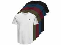 JACK & JONES Herren Rundhals T-Shirt JPRBLABRODY - Regular Fit 5er Pack XS S M...