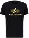 Alpha Industries Herren Basic Carbon F&uuml;r T-Shirt, Black/Gold, M EU