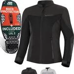 SHIMA OpenAir Motorrad Jacke Damen mit Protektoren AirForce R&uuml;ckenprotektor