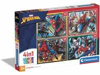 Clementoni 21515 Supercolor 4 In 1-Marvel Spiderman-Puzzle 12,16,20,24 Teile Ab...