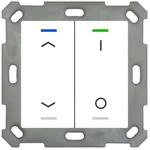 KNX Button Light 55, Double RGBW, Reinwei&szlig; gl&auml;nzend, Jalousien, Schaltung