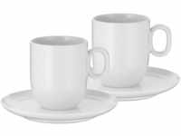 WMF Barista Tassen Set 4-teilig, zwei Kaffeetassen 170ml mit Untertassen für...