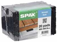 SPAX Terrassen-Pads aus Gummigranulat, 20 St., 100 x 100 x 8 mm - 4001001000089