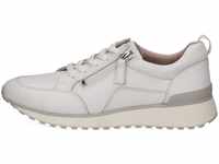 CAPRICE Damen Sneaker flach aus Leder mit Reißverschluss, Weiß (White Nappa),...