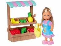 Simba 105733563 - Simba Love Fruit Stand, Puppe mit Marktstand, Früchte und
