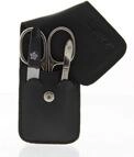 Pfeilr. Manicure-Etui 3-teilig Leder sw.