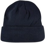 Build Your Brand Unisex-Adult Heavy Knit Beanie Hat, Navy, Einheitsgr&ouml;&szlig;e