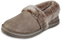 Skechers Cozy Campfire - Team Toasty Flache Hausschuhe Damen, Beige (Dark Taupe
