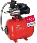 T.I.P. Hauswasserwerk 50L mit Trockenlaufschutz Stahl-Druckkessel und Edelstahl