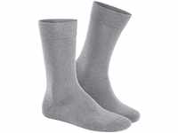 Hudson Herren Relax Cotton Druckfreier Bund Socken, Silber 0502, 45/46