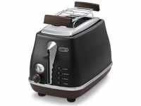 De'Longhi Toaster Icona Vintage CTOV2103.BK - 2-Schlitz-Toaster mit...