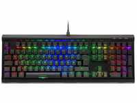 Sharkoon Skiller SGK40 Schwarz, RGB Gaming Keyboard, Mechanisch, Huano Red