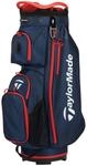 TaylorMade Golf Pro Stand & Cart Bag 2023, Navy/Red