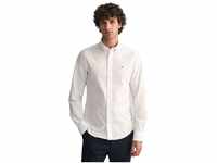GANT Herren Slim Poplin Shirt Klassisches Hemd, Weiß, XL EU