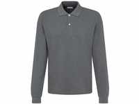 Seidensticker Men's Slim Fit Poloshirt Langarm Polo Shirt, Grau, M